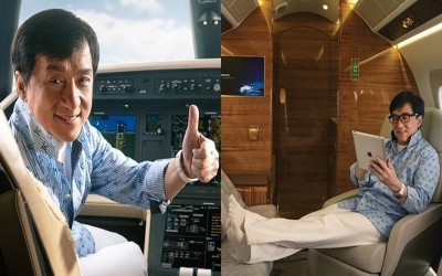 成龍灑六億買的私人豪華飛機大公開  超奢華內裝讓人驚訝到下巴掉下來：原來這就是國際巨星的生活