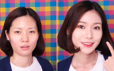 詐騙集團  這個女生的化妝過程證明「韓國女生的好皮膚都是假的」，她們的膚質都是化出來的  （圖+影）