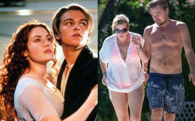 經過了20年《鐵達尼號》的男女主角終於真的在一起了渡假別墅裡的親密互動看起來好甜