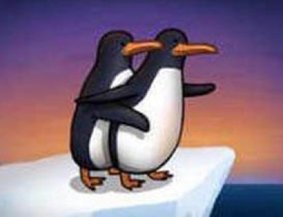 鐵達尼號的企鵝版    你發現亮點了嗎