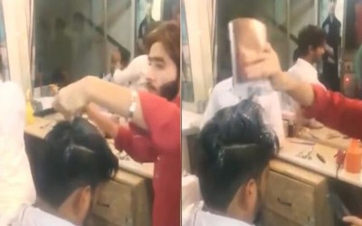 這段「燙髮」影片網路瘋傳  超猛巫術手法..當美髮師拿出打火機往頭上一點所有人都嚇傻了